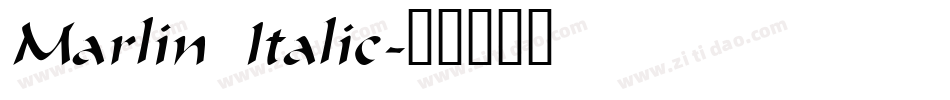 Marlin Italic字体转换